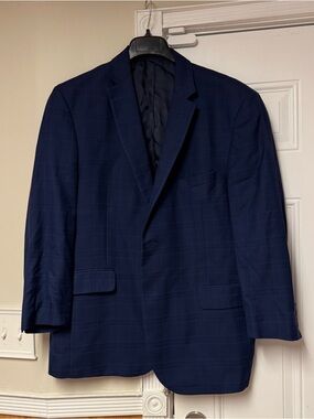 Jos. A. Bank Reserve Deep Navy Plaid Sport Coat